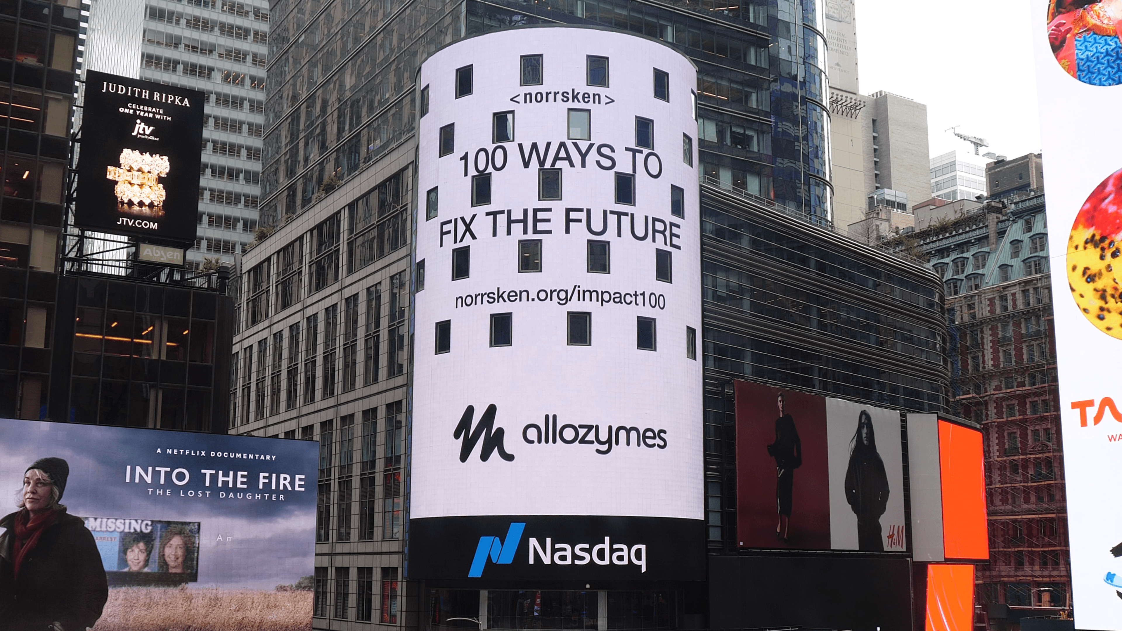 Allozymes campaign in Times Square